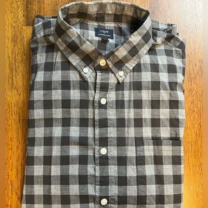 JCrew Grey Checkered button down shirt